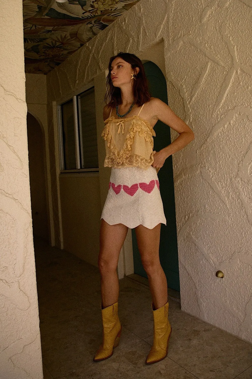 Lover Crochet Mini Skirt
