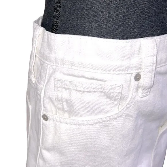 Madewell Rigid Denim A-Line Mini Skirt in Tile White: Button-Front Edition 26