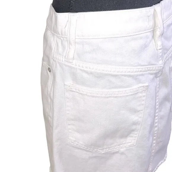 Madewell Rigid Denim A-Line Mini Skirt in Tile White: Button-Front Edition 26