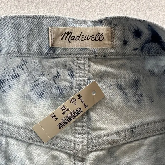 Madewell Rigid Denim A-Line Mini Skirt Tie-Dye Edition 32