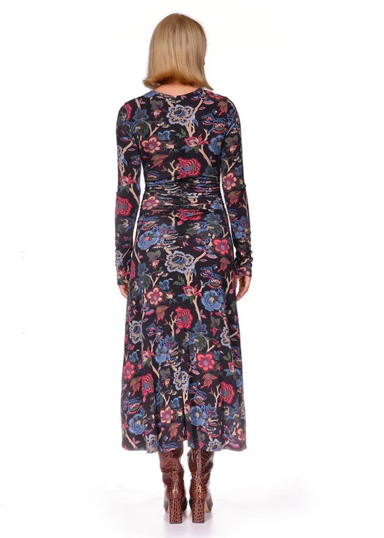 Maisy Dress (Black Baroque Floral)