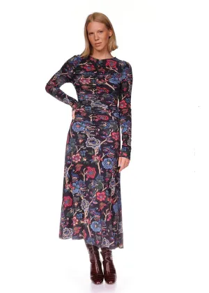 Maisy Dress (Black Baroque Floral)