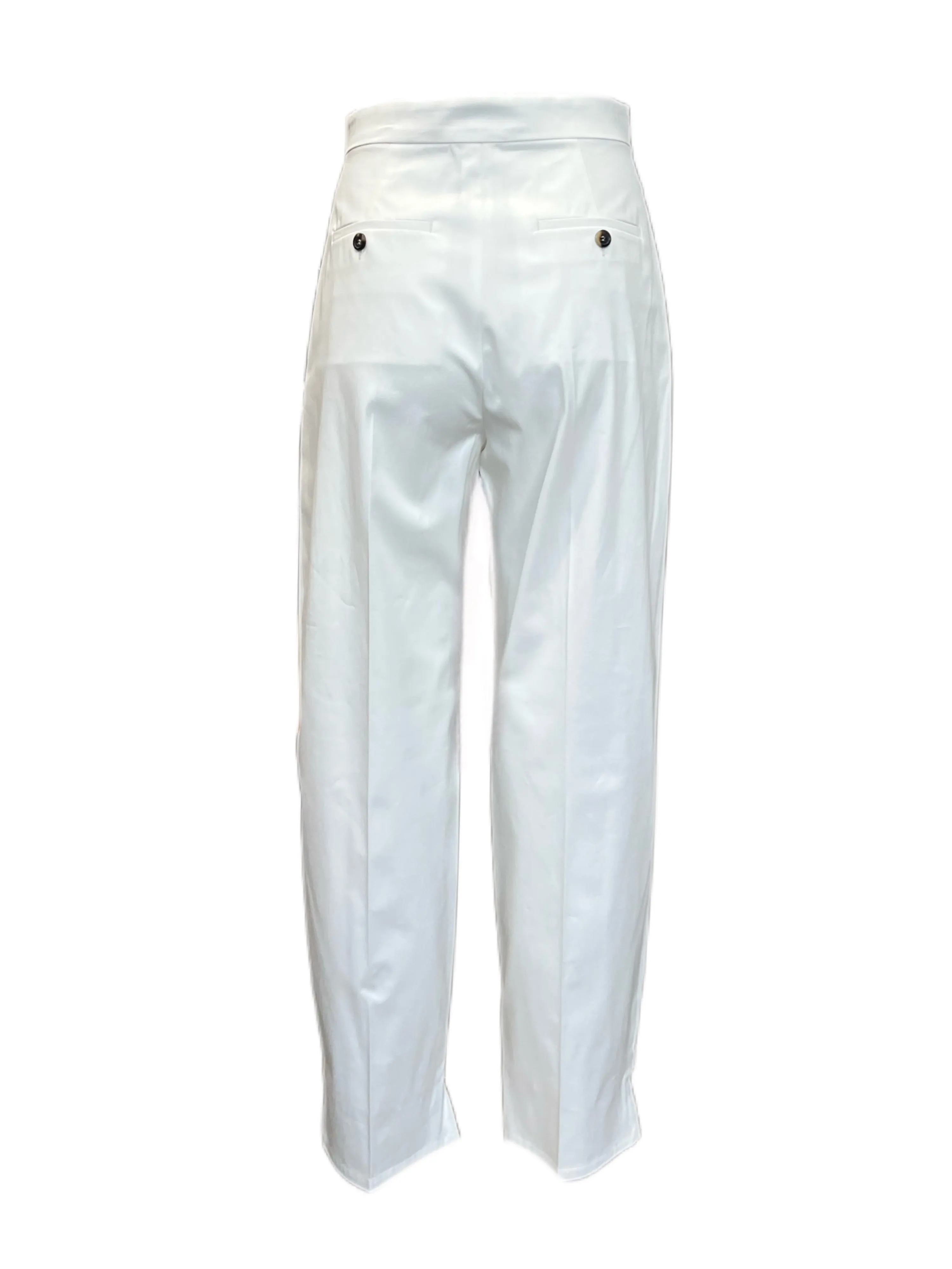 Max Mara Women's Silk Filly Cotton Blended Straight Pants 2 NWT