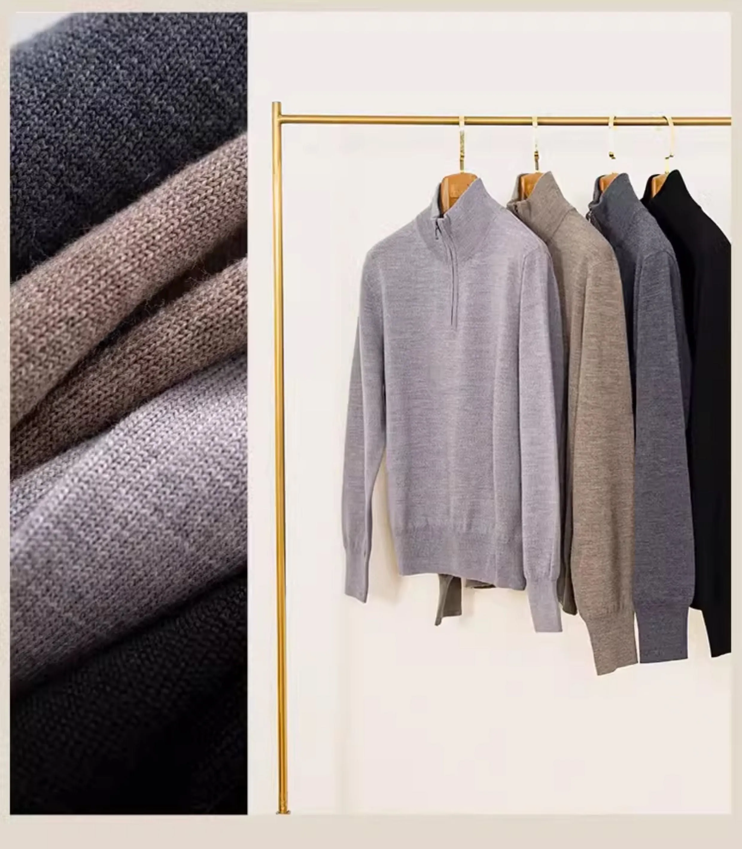 Merino Wool Turtleneck Sweater