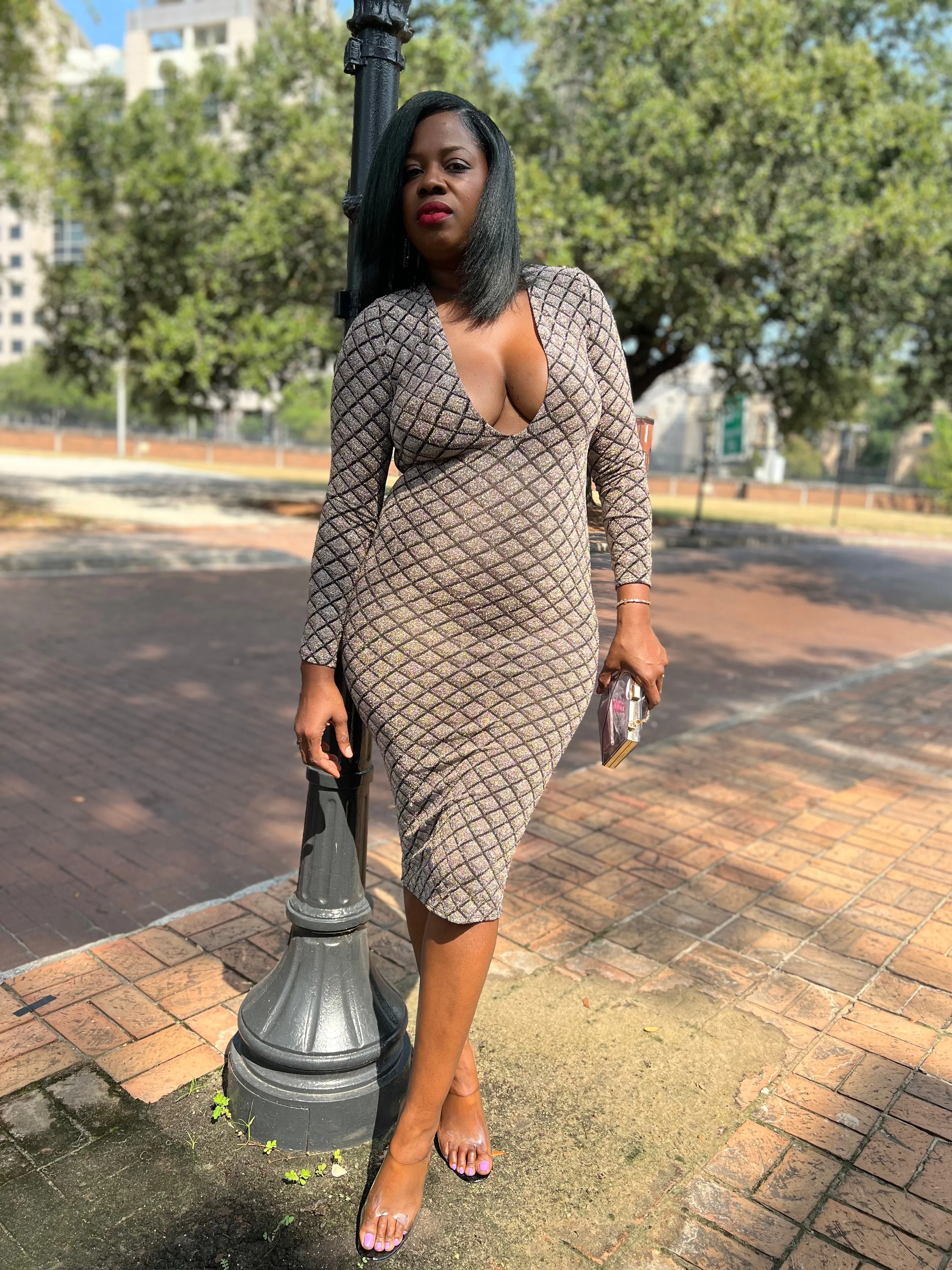“Metallic Diamond” Midi (Clearance)