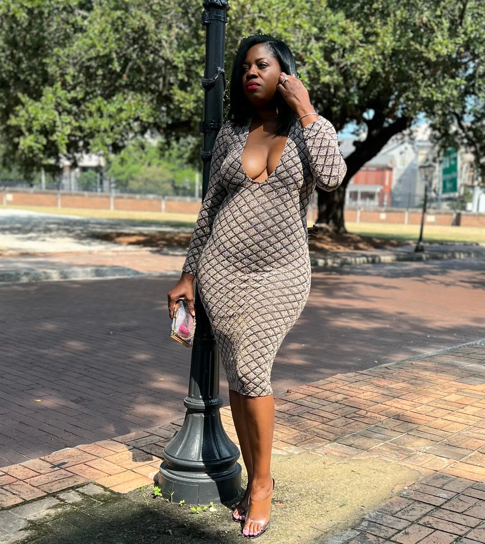 “Metallic Diamond” Midi (Clearance)