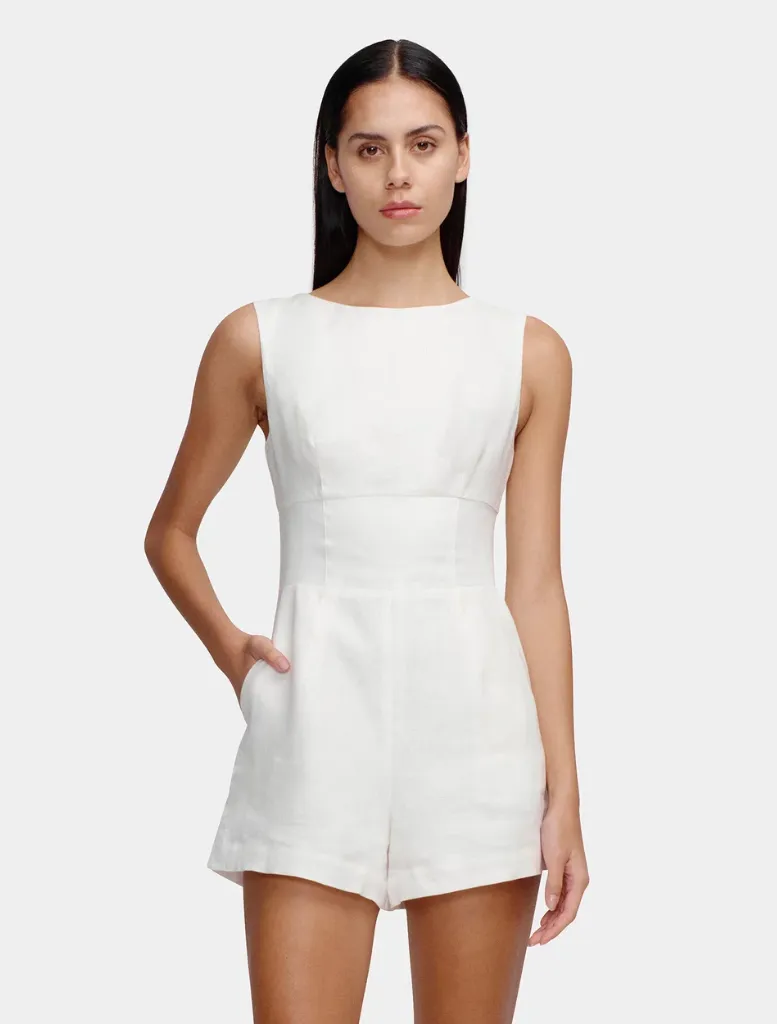 Millie Romper -Ivory