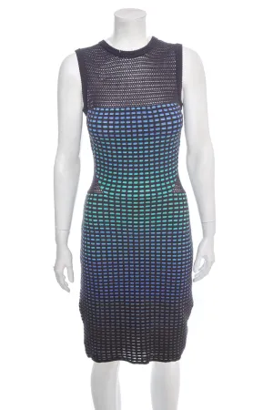 Missoni Black and Blue Sleeveless Fitted Dress