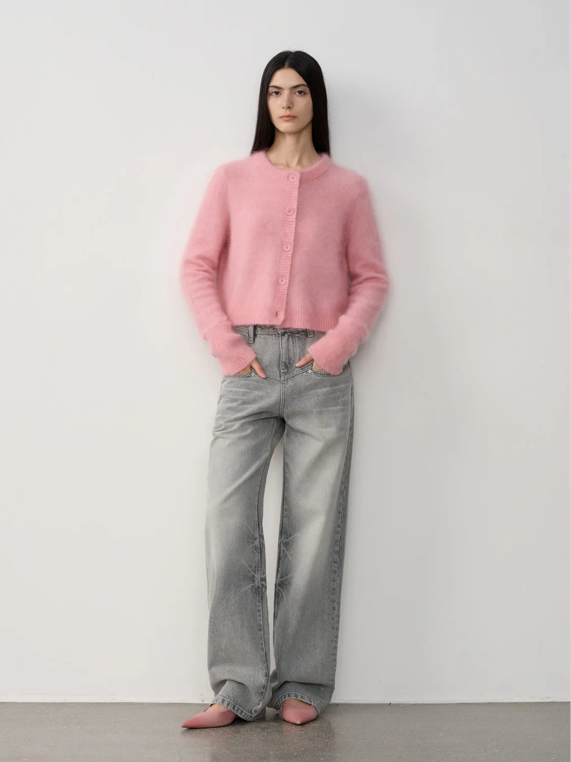 Mohair Knit Cardigan