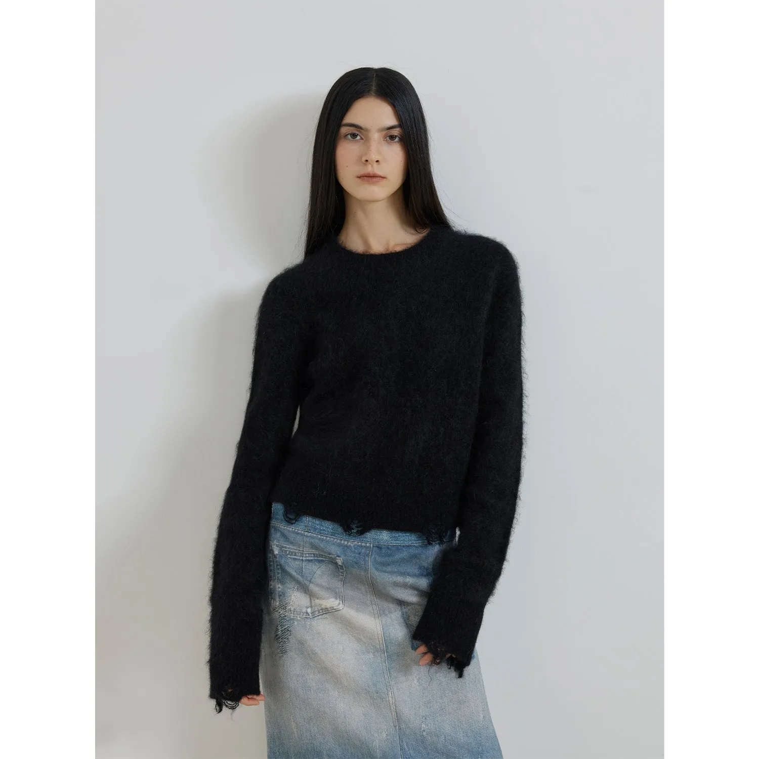 Mohair Knit Cardigan