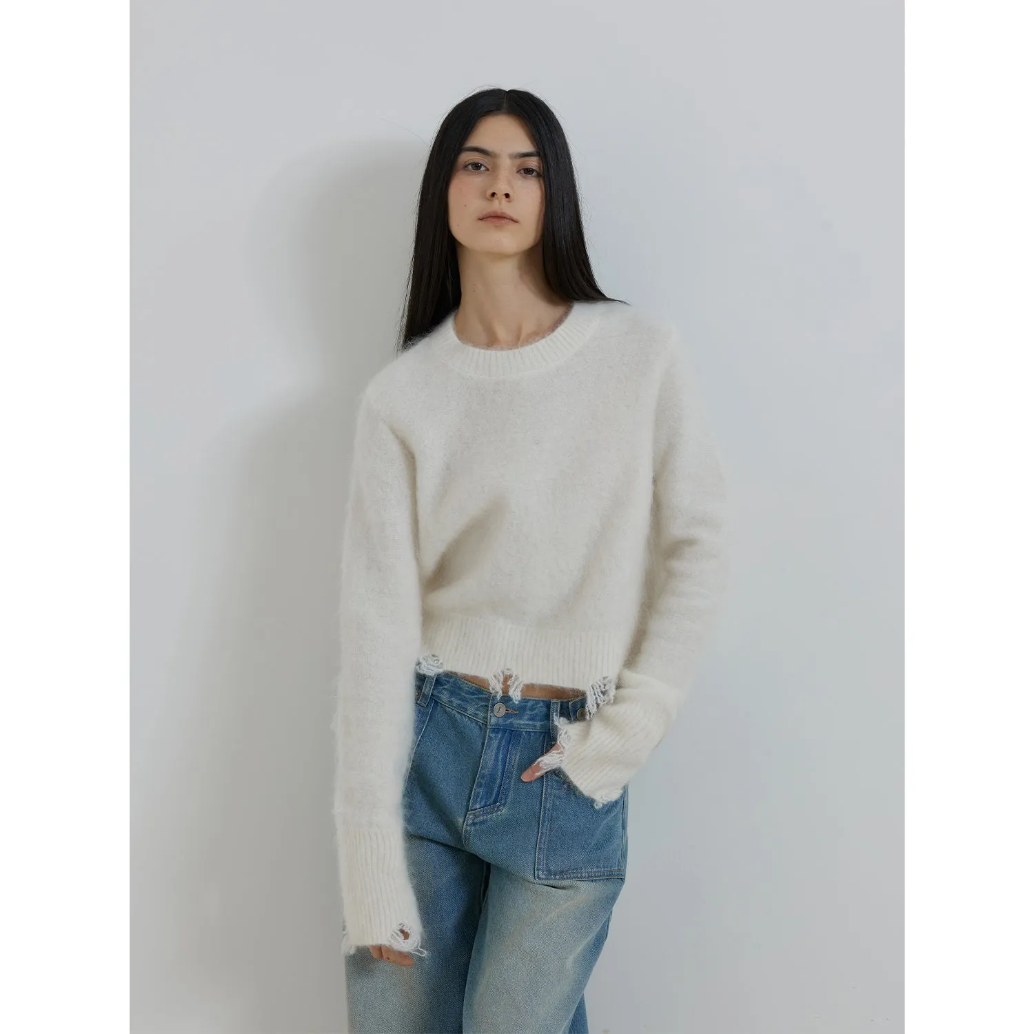 Mohair Knit Cardigan