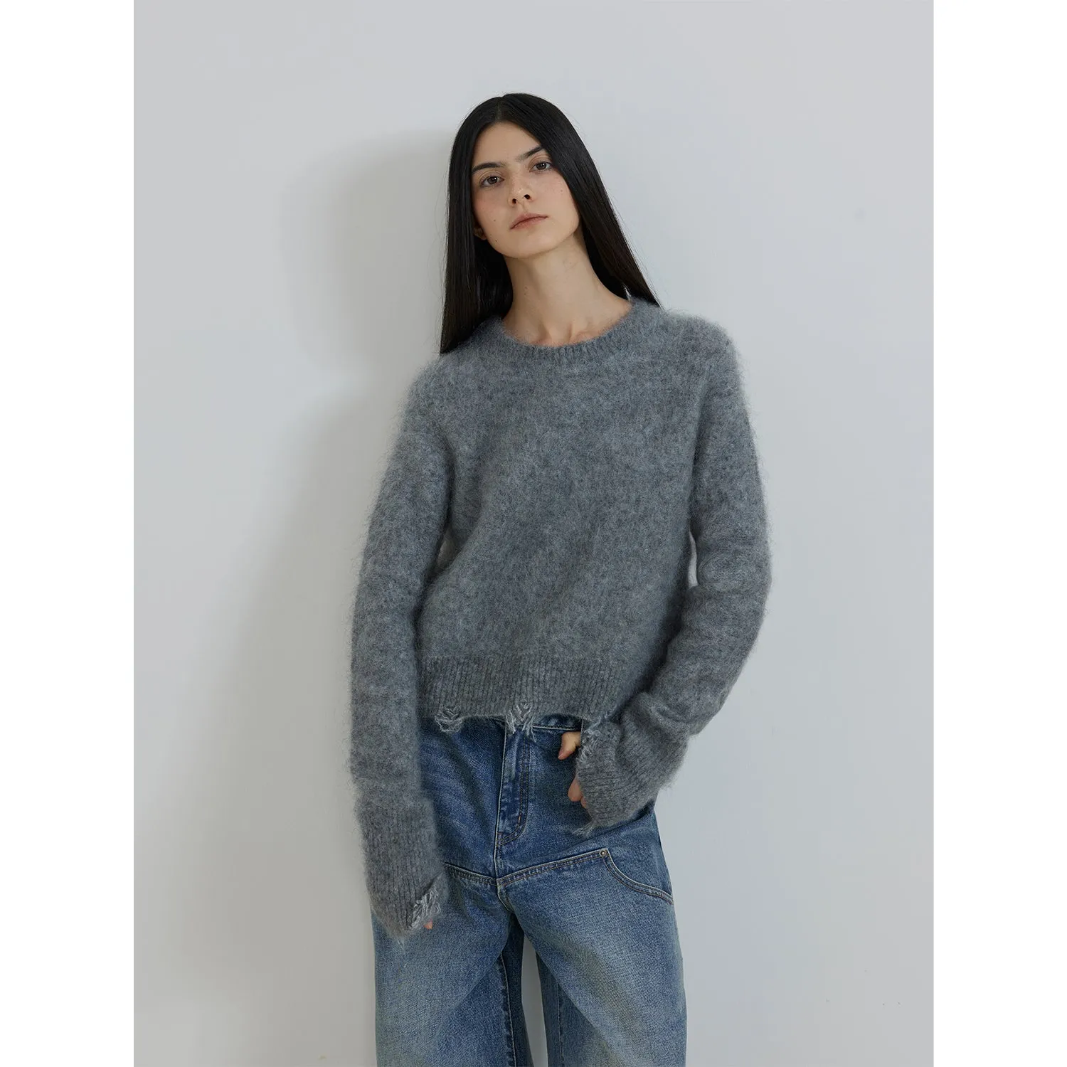 Mohair Knit Cardigan