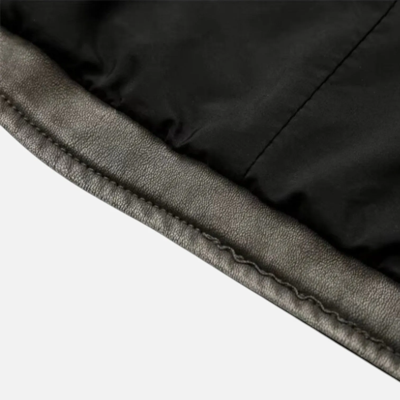 Monacogents | Vintage Grey Leather Belted Jacket