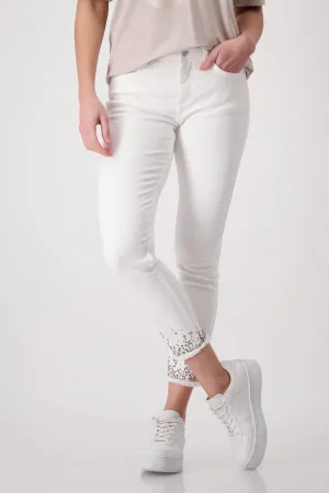 Monari Trendy Jeans with Decorative Hem 408395