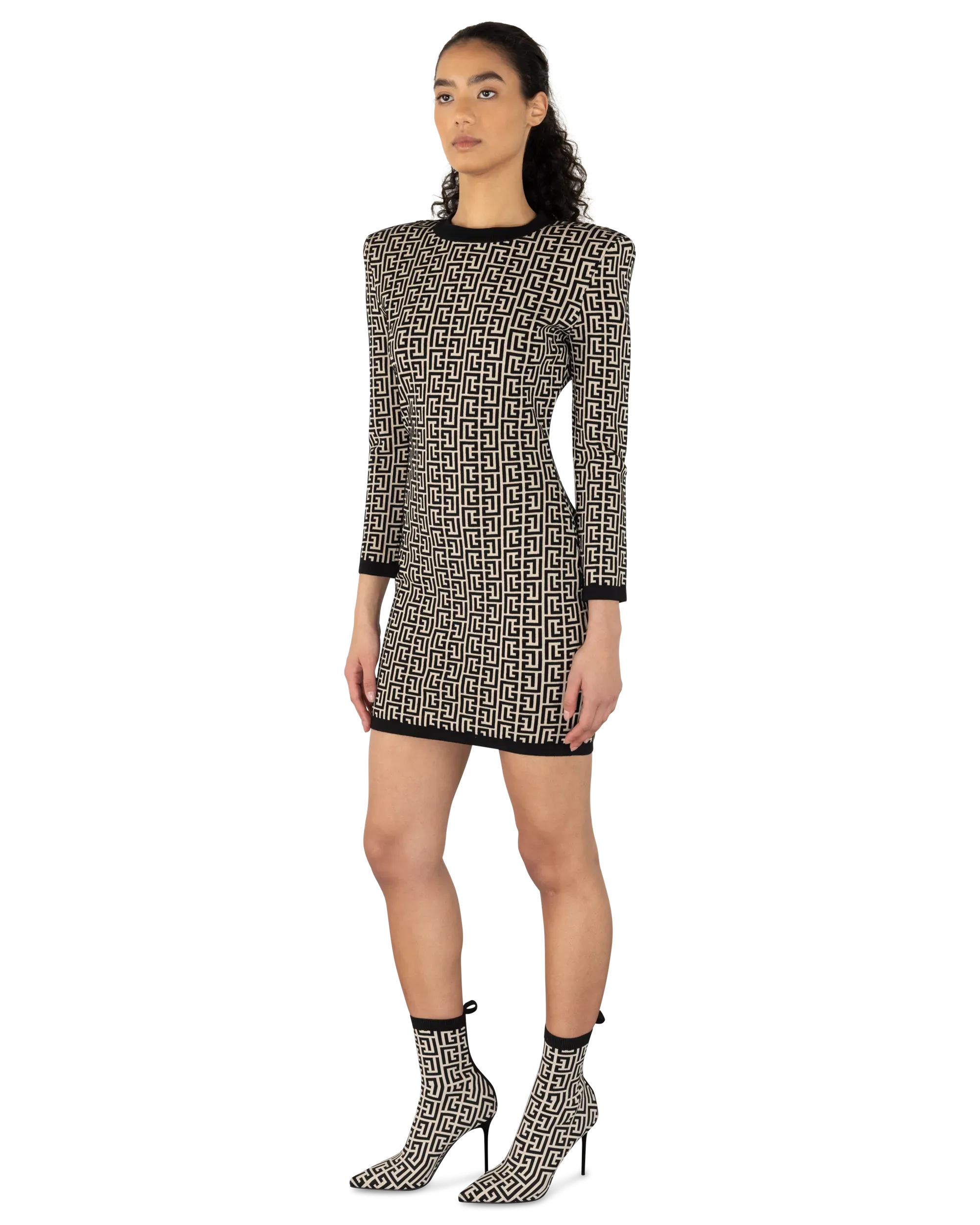 Monogram Knit Mini Dress