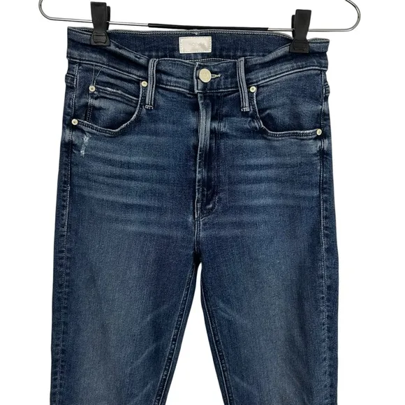 MOTHER The Dazzler Hoover Skinny JEANS 25 Getalongs Ripped Distressed Denim