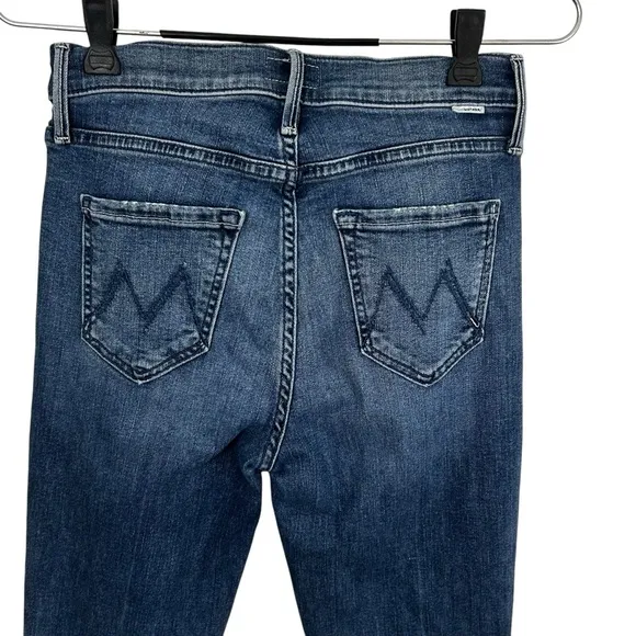 MOTHER The Dazzler Hoover Skinny JEANS 25 Getalongs Ripped Distressed Denim