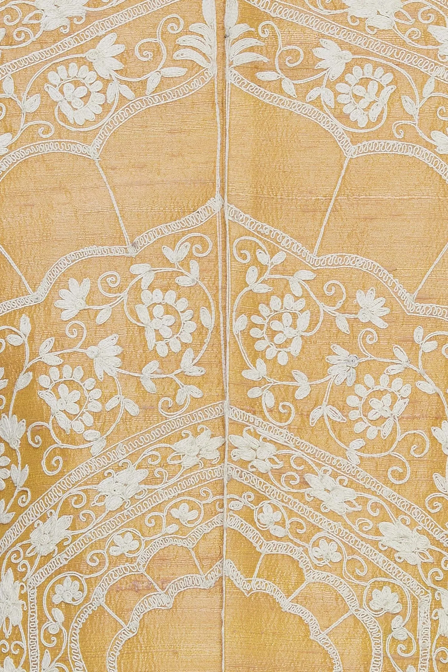 Mustard Color Raw Silk Embroidered Nehru Jacket Bandhgala Waistcoat Bandi