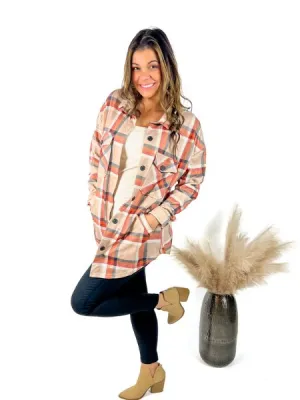 My Little Pumpkin Flannel Shacket