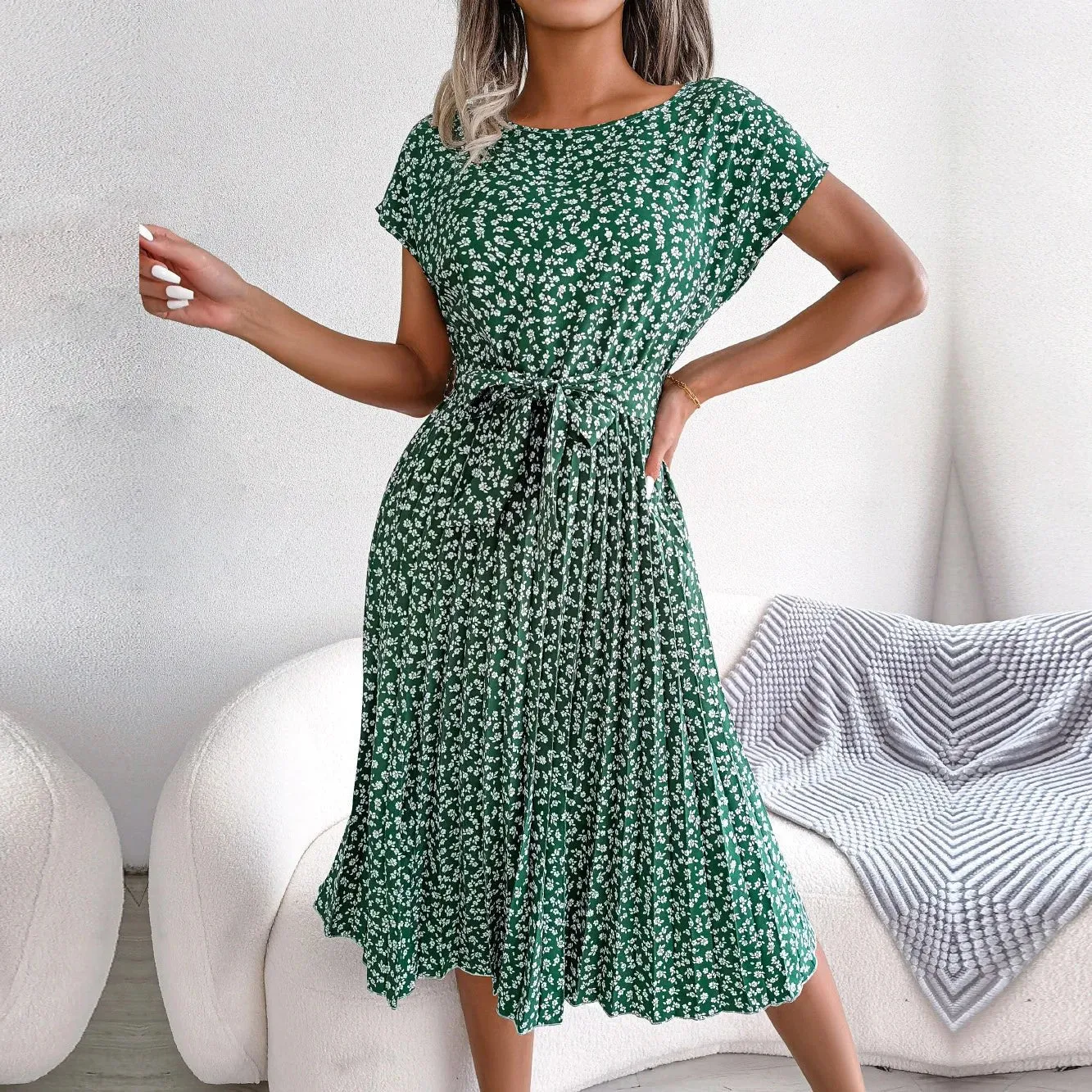 Myrtle - Chic Pleated Woman's Dress