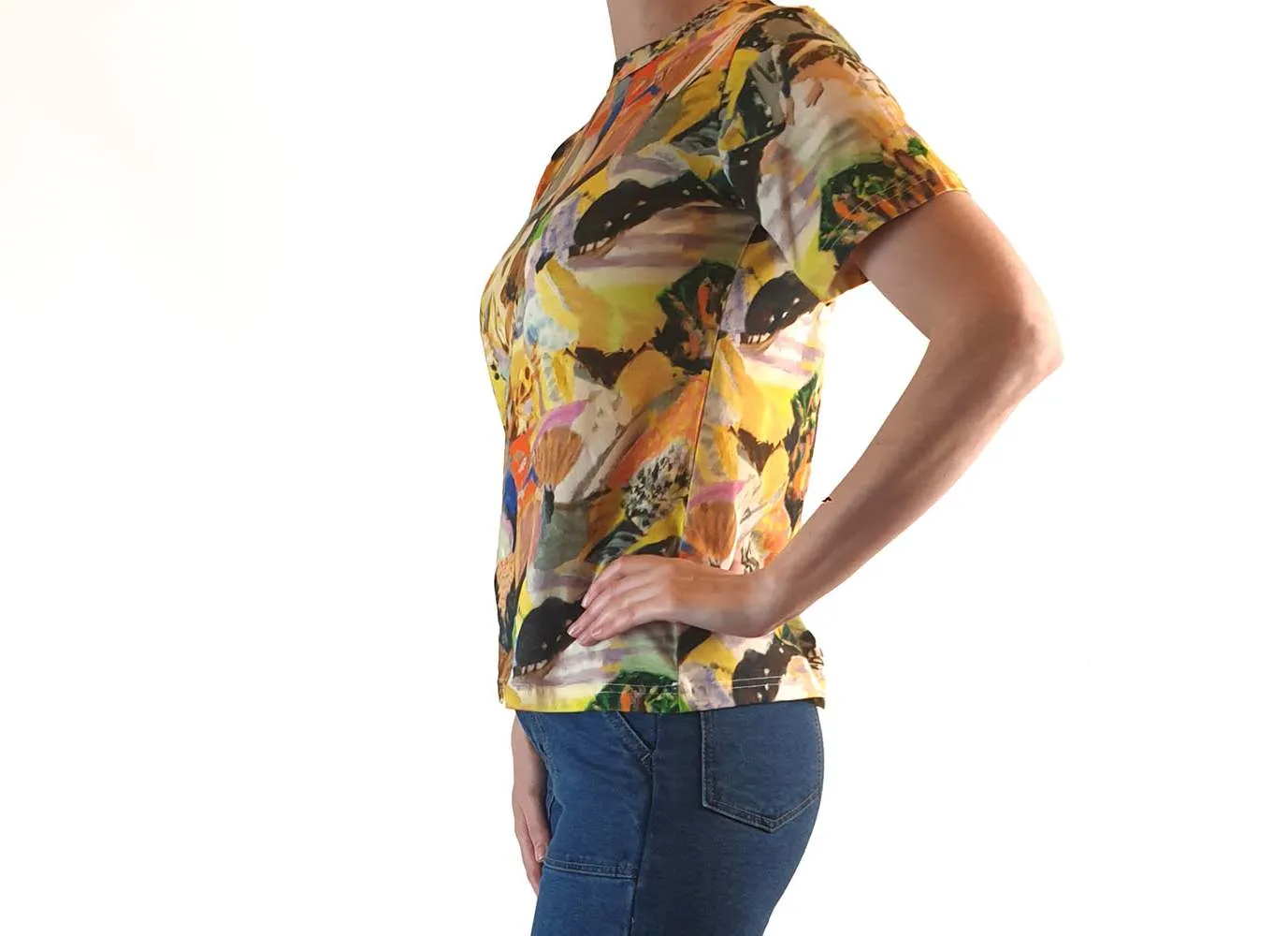 Nancybird preowned unique print tee shirt size 6