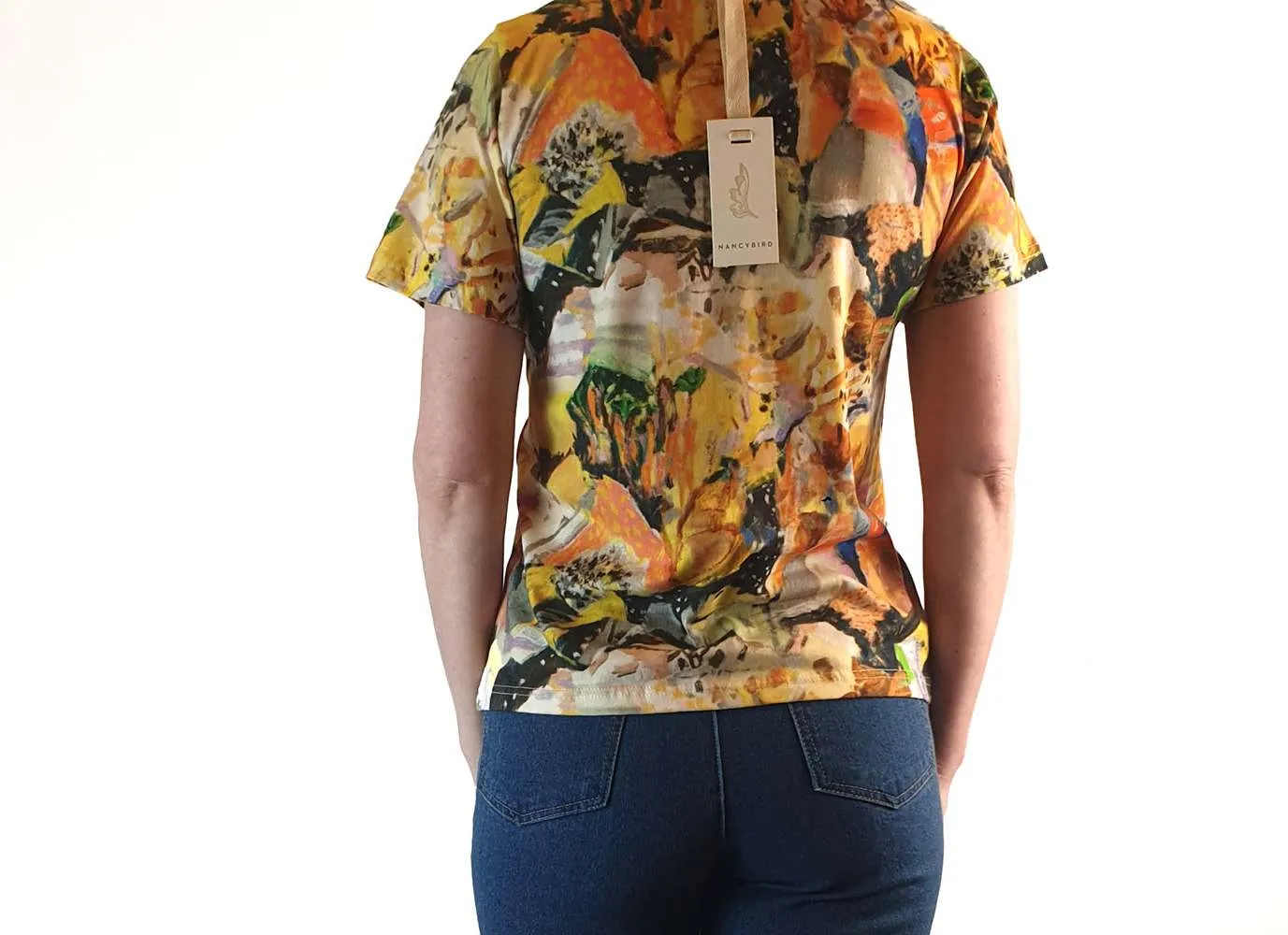Nancybird preowned unique print tee shirt size 6
