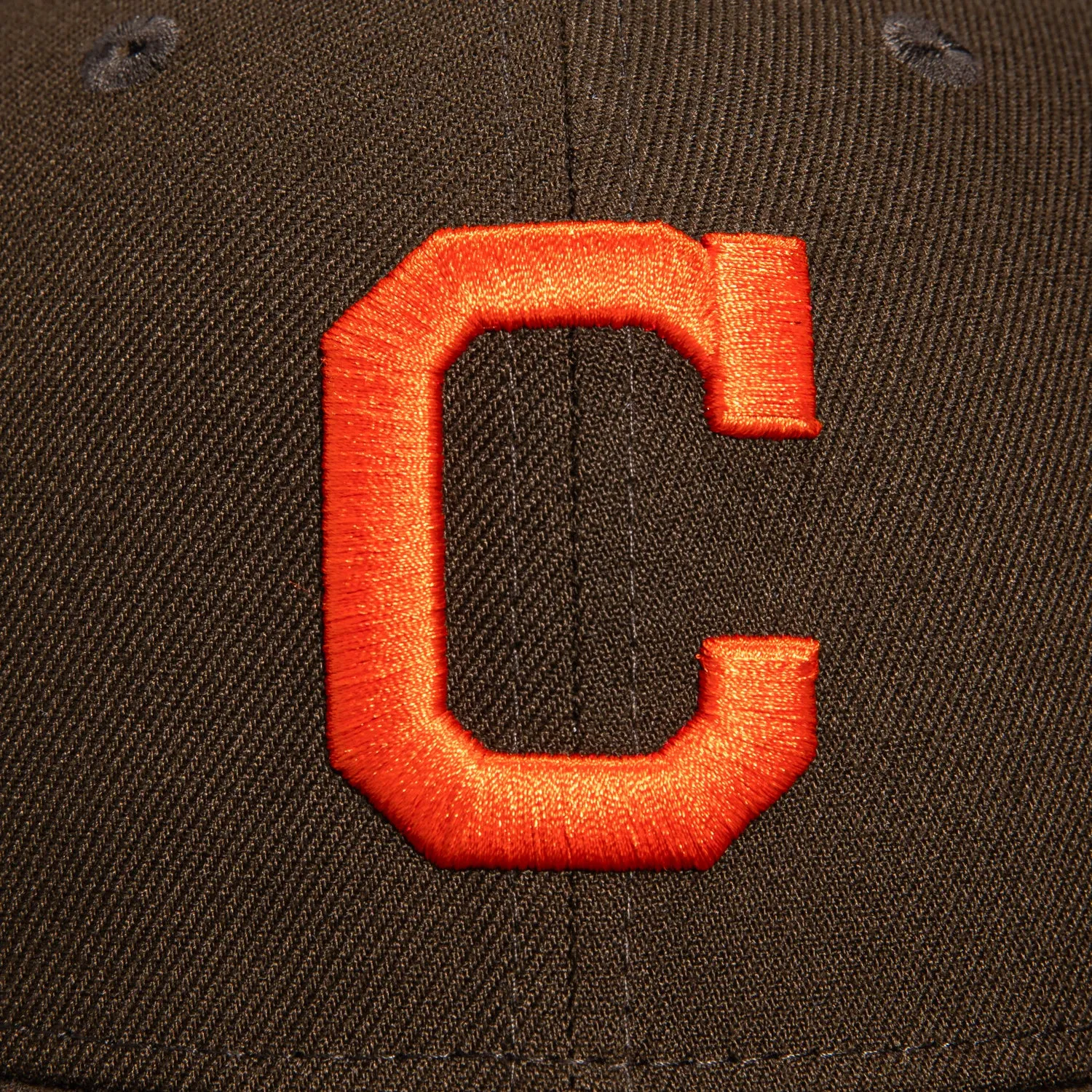 New Era 59Fifty Cleveland Indians Jacobs Field Patch Hat - Brown, Orange