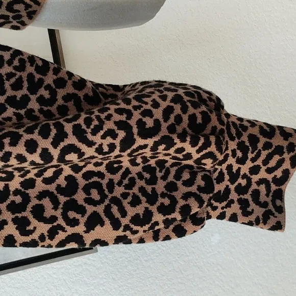 New Marled Animal Print Sweater Jacket Size XS