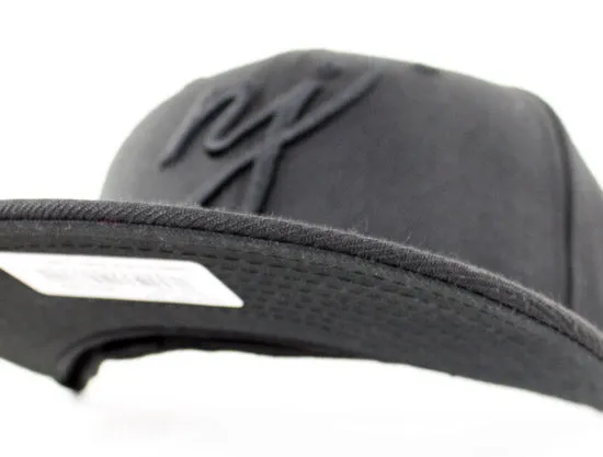 NJ Script New Era 59Fifty Fitted Hats (Black On Black)