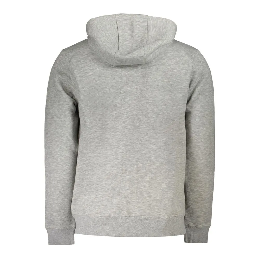 Norway 1963 Gray Cotton Men Sweater with Hood and Zip