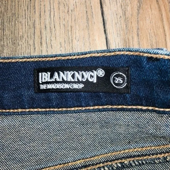 NWT Blank NYC Madison High Rise Crop Jeans Size 25