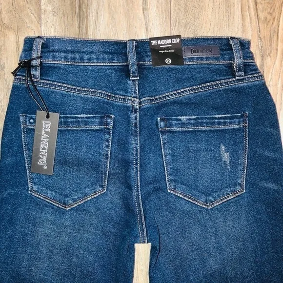 NWT Blank NYC Madison High Rise Crop Jeans Size 25
