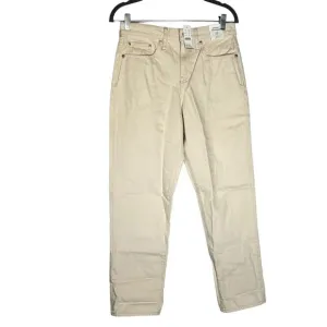 NWT J.Crew Cream Slouchy Boyfriend 100% Cotton Jeans Size 25