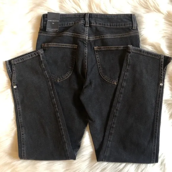 NWT Reserved Denim Black High Waisted Denim Jeans EU 36