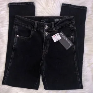 NWT Reserved Denim Black High Waisted Denim Jeans EU 36