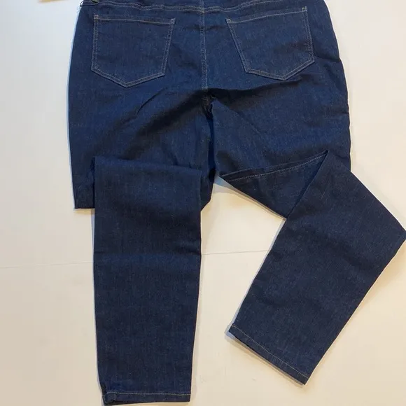 NYDJ SZ 14 Dark Wash Denim Blue Skinny Jeans New D30
