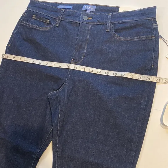 NYDJ SZ 14 Dark Wash Denim Blue Skinny Jeans New D30