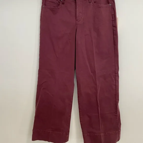 NYDJ Wide leg Theresa Women's Burgundy / Maroon Jeans size 8