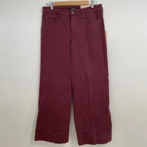 NYDJ Wide leg Theresa Women's Burgundy / Maroon Jeans size 8