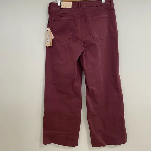 NYDJ Wide leg Theresa Women's Burgundy / Maroon Jeans size 8