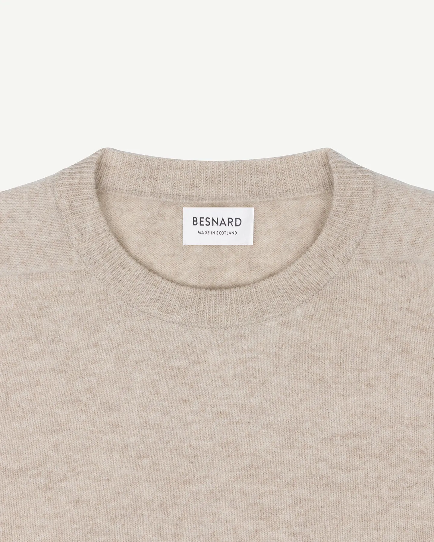 Oatmeal Lambswool Crew Neck