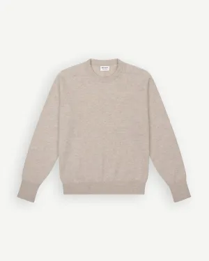 Oatmeal Lambswool Crew Neck