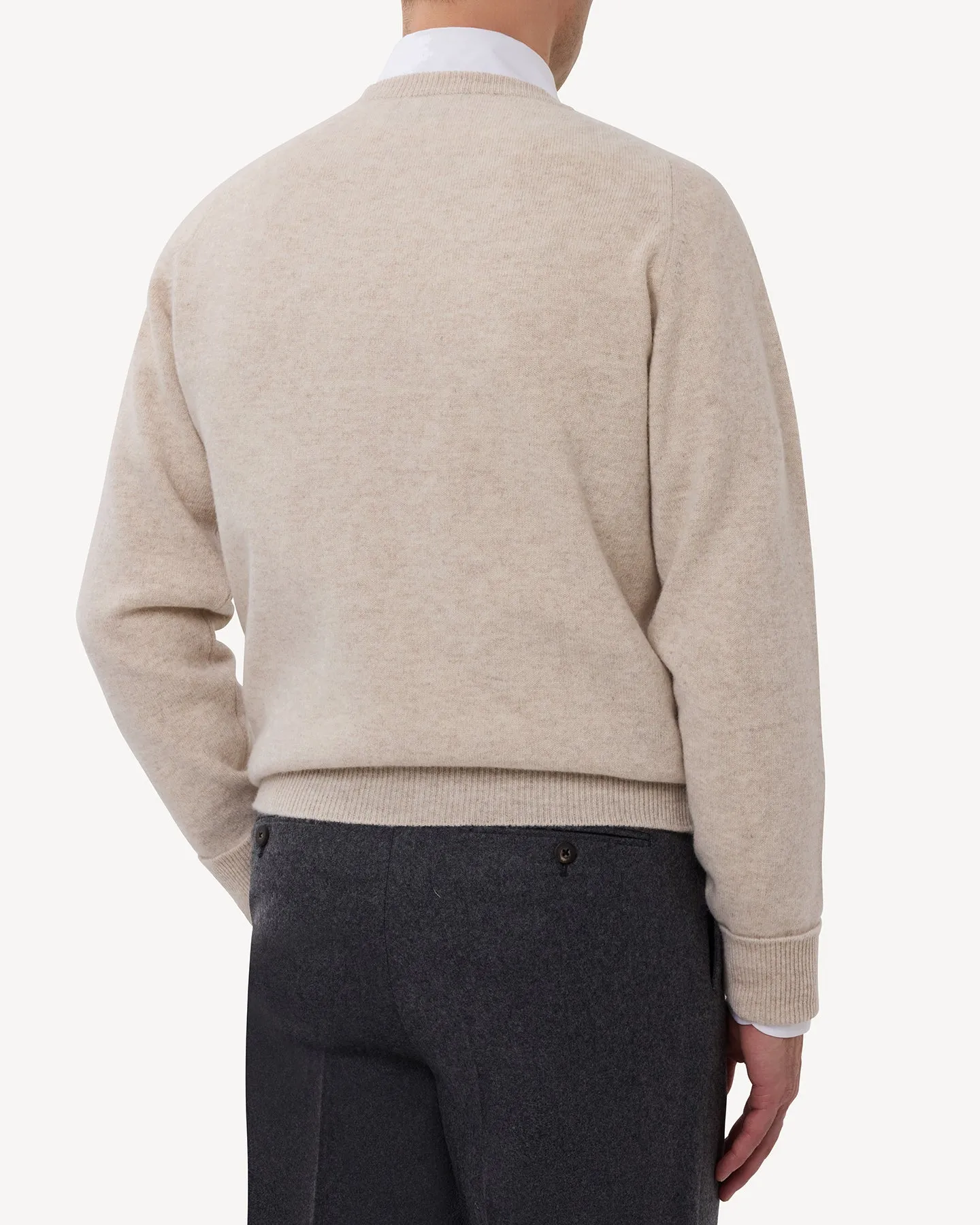 Oatmeal Lambswool Crew Neck
