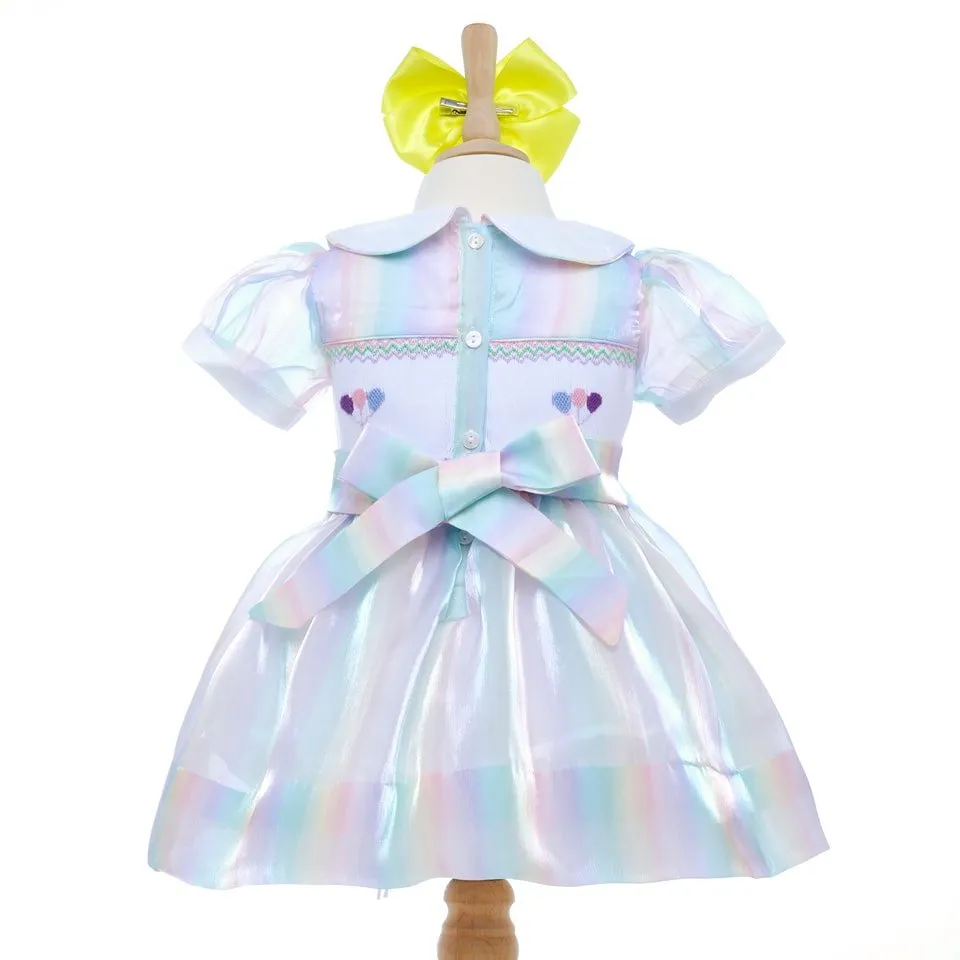 Ocean Baby Birthday Girl Smocked Multicoloured Petticoat Layered Dress - (12M-6Yrs)