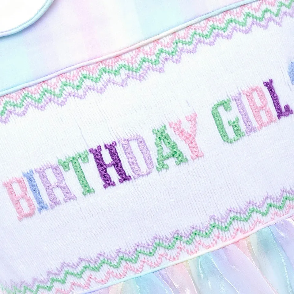 Ocean Baby Birthday Girl Smocked Multicoloured Petticoat Layered Dress - (12M-6Yrs)