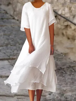Odila® | Chic Elegance Block Slit Dress