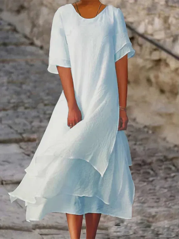 Odila® | Chic Elegance Block Slit Dress