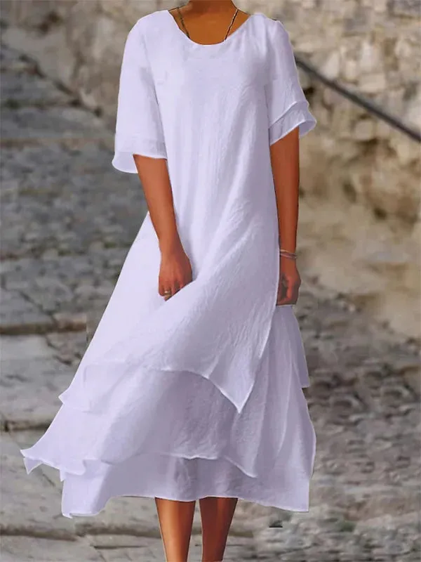 Odila® | Chic Elegance Block Slit Dress