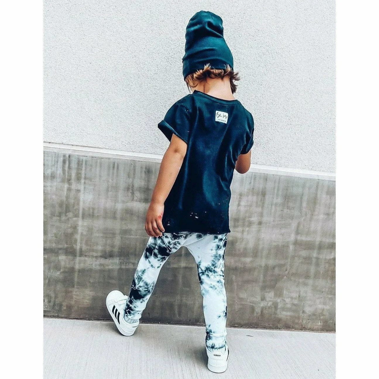 Organic Malibu Joggers Marble Tie Dye Black/White