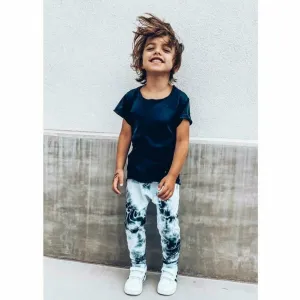 Organic Malibu Joggers Marble Tie Dye Black/White